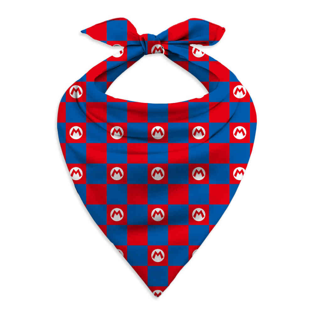 Nintendo Super Mario - Mario Pattern Bandana - Red/Blue